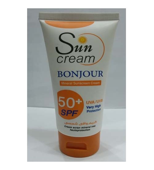 Bonjour Sun Cream UVA/UVB Very High Protection Spf 50+ 80ml Made in U.A.E